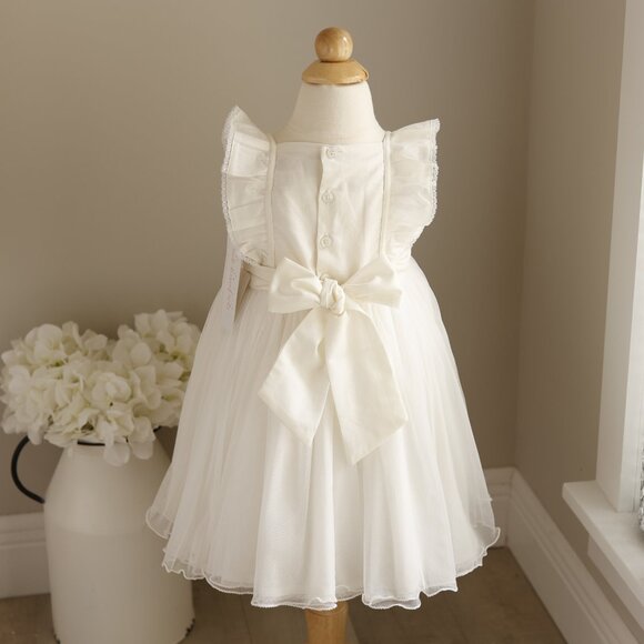 Well Dressed Wolf Simply Ivory Tulle Dress Pinafore 100% Cotton Portraits NWT - Picture 5 of 8